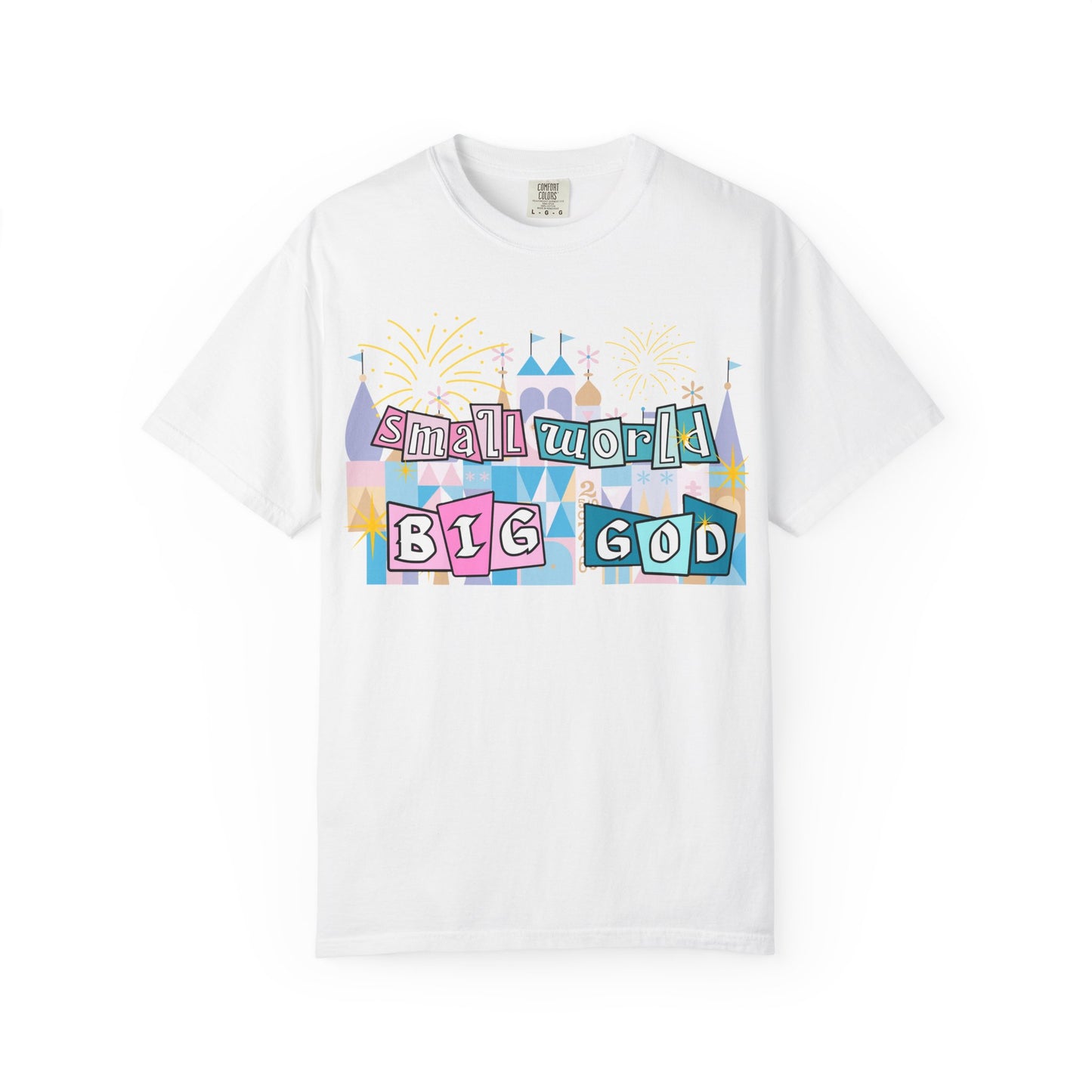 Small World Big God T-Shirt — Faith-Inspired Pastel Graphic Tee