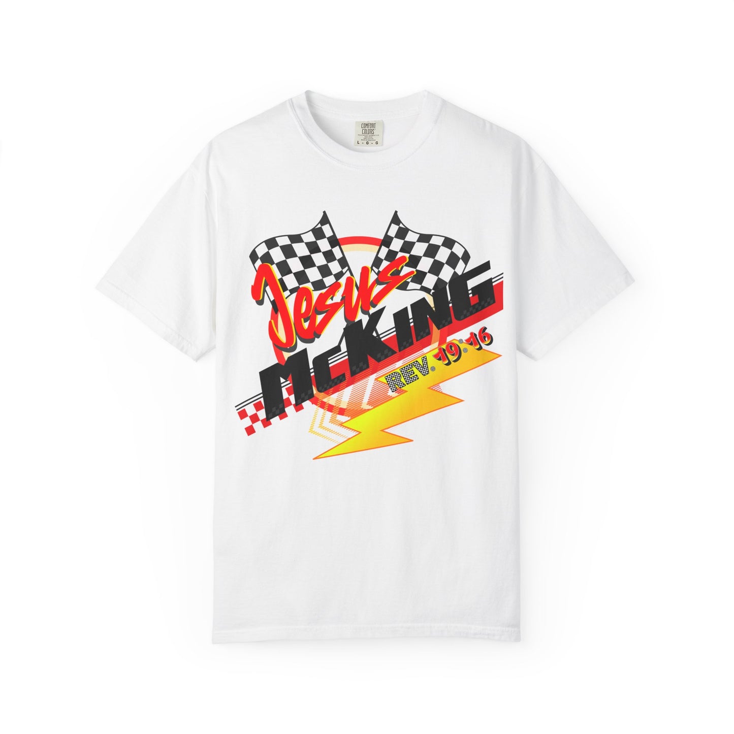 Jesus Racing Disney T-shirt — Rev 9:16 Graphic Tee