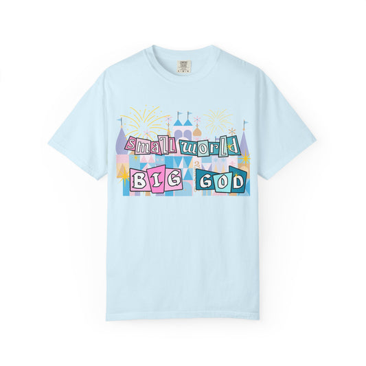 Small World Big God T-Shirt — Faith-Inspired Pastel Graphic Tee