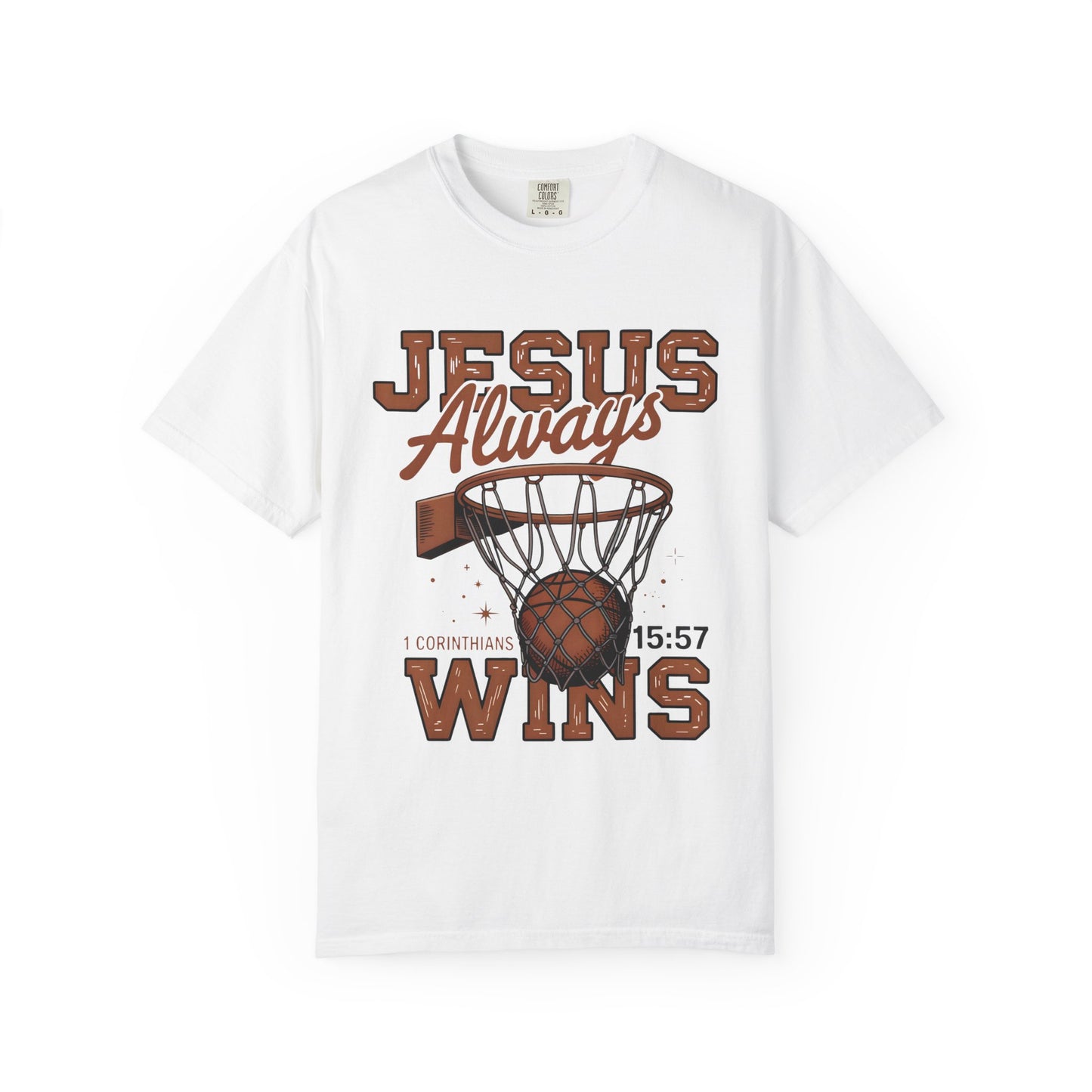 Jesus Always Wins Basketball T-Shirt