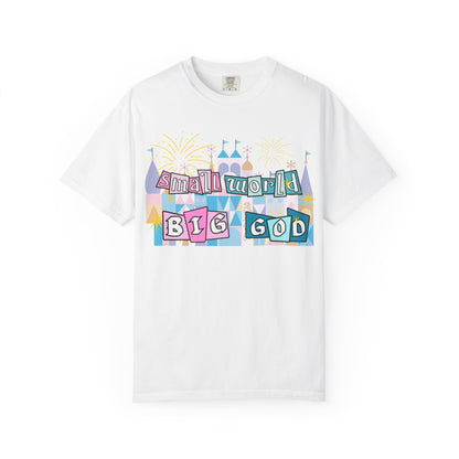 Small World Big God T-Shirt — Faith-Inspired Pastel Graphic Tee