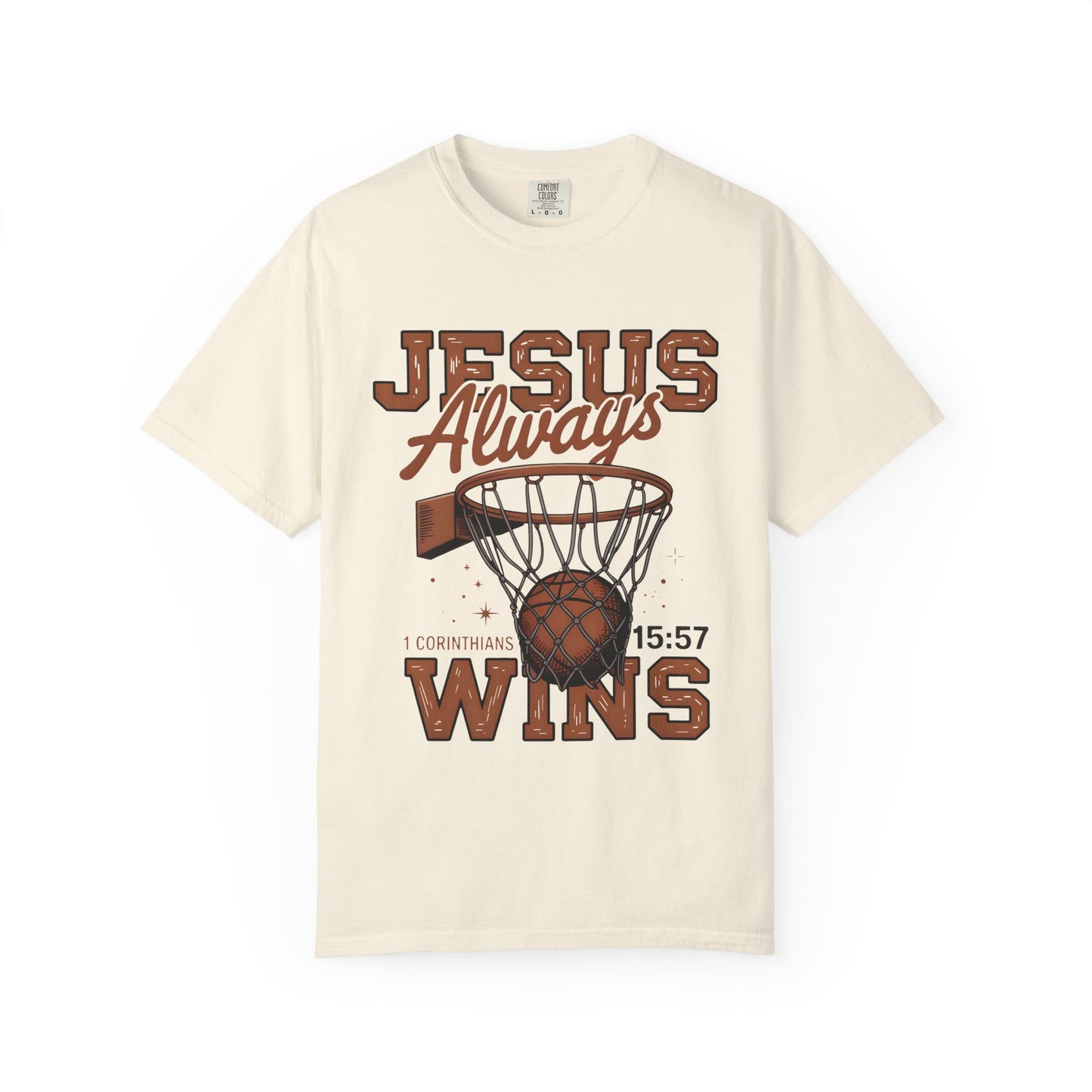 Jesus Always Wins Basketball T-Shirt