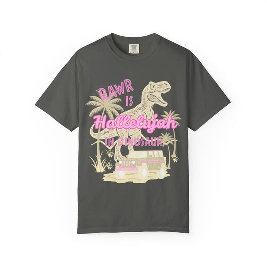 "Rawr is Hallelujah" Retro Palm Tee