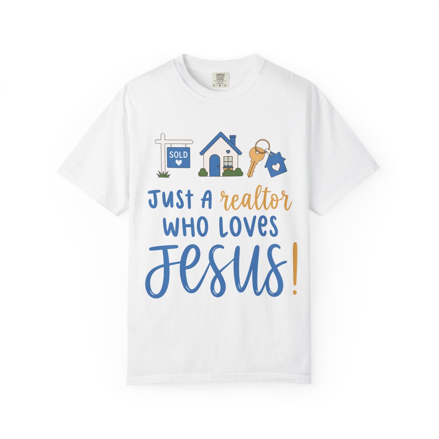 Realtor Who Loves Jesus T-Shirt | Blue