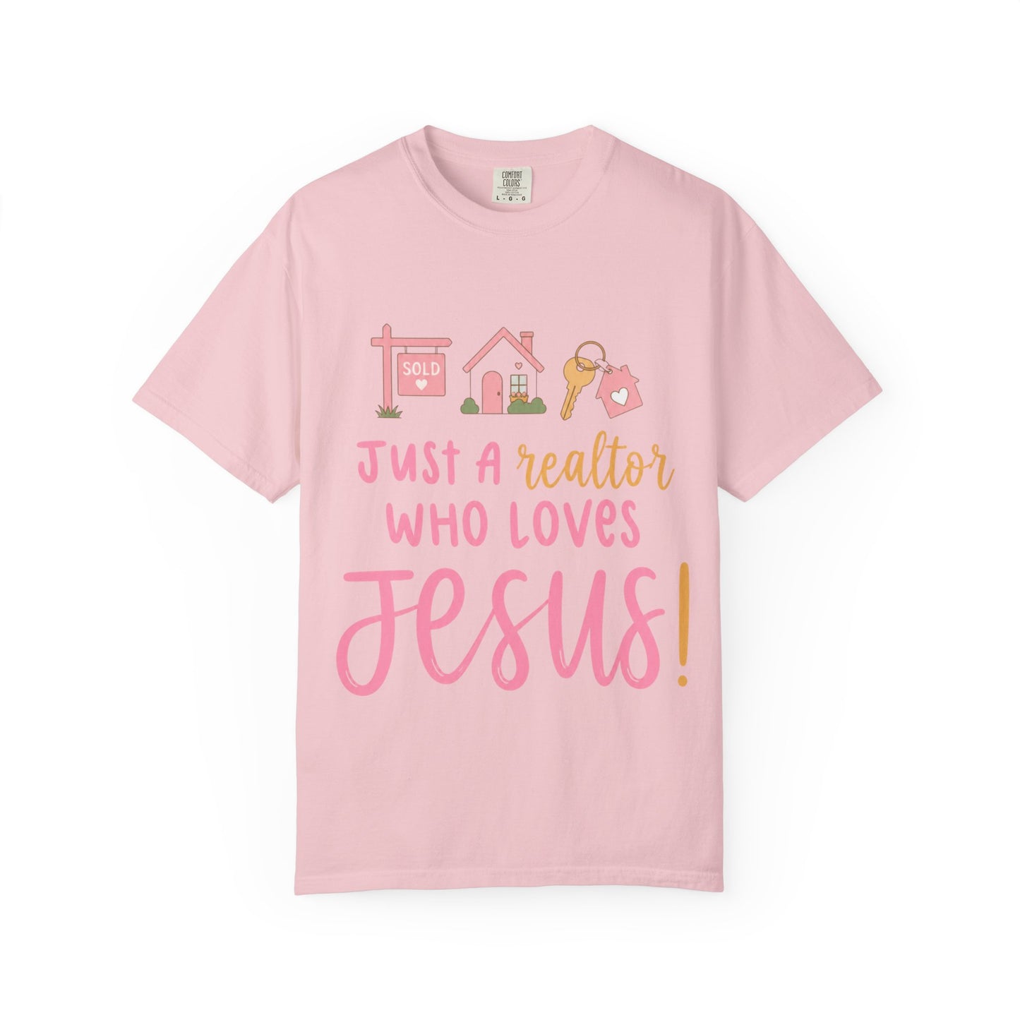 Realtor Who Loves Jesus T-Shirt | Pink