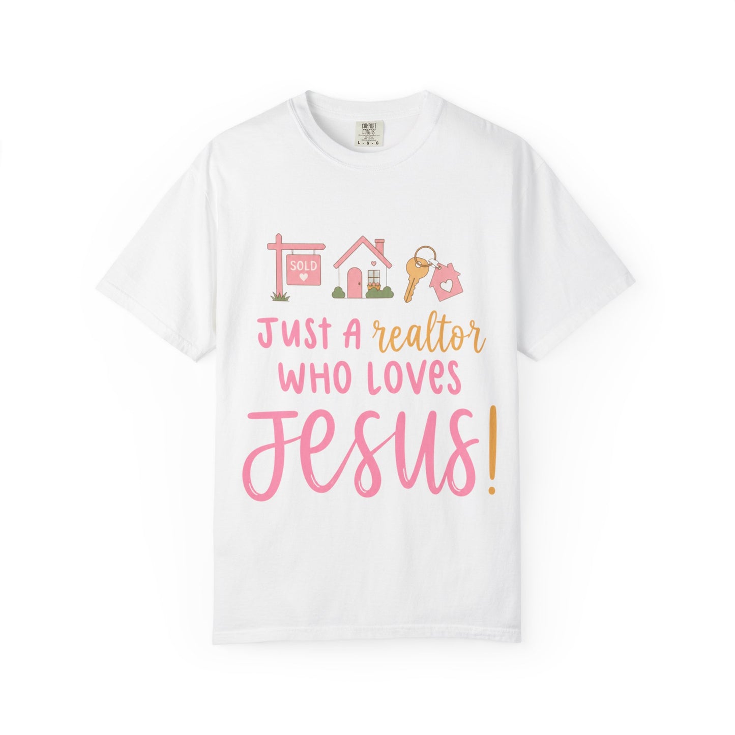Realtor Who Loves Jesus T-Shirt | Pink