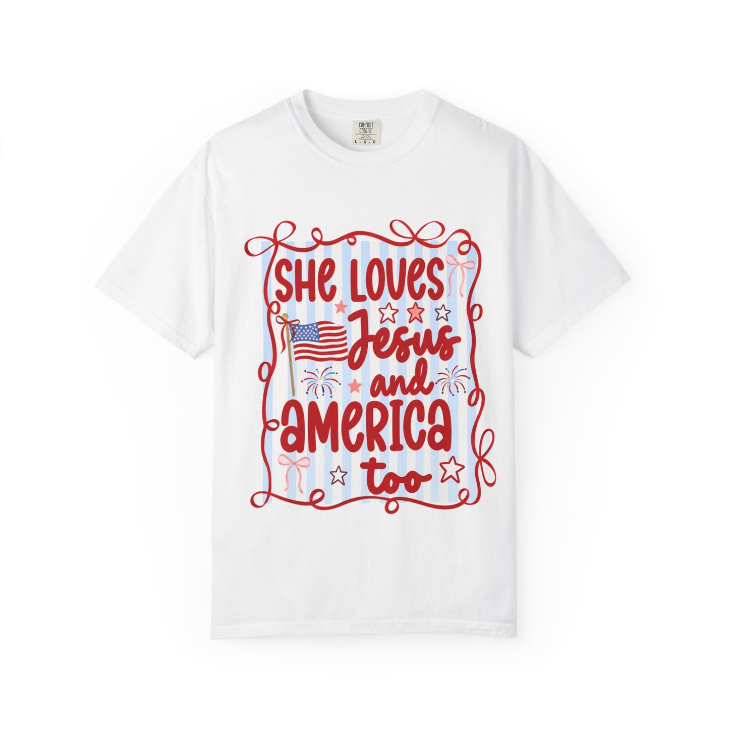 She Loves Jesus and America Too T-Shirt