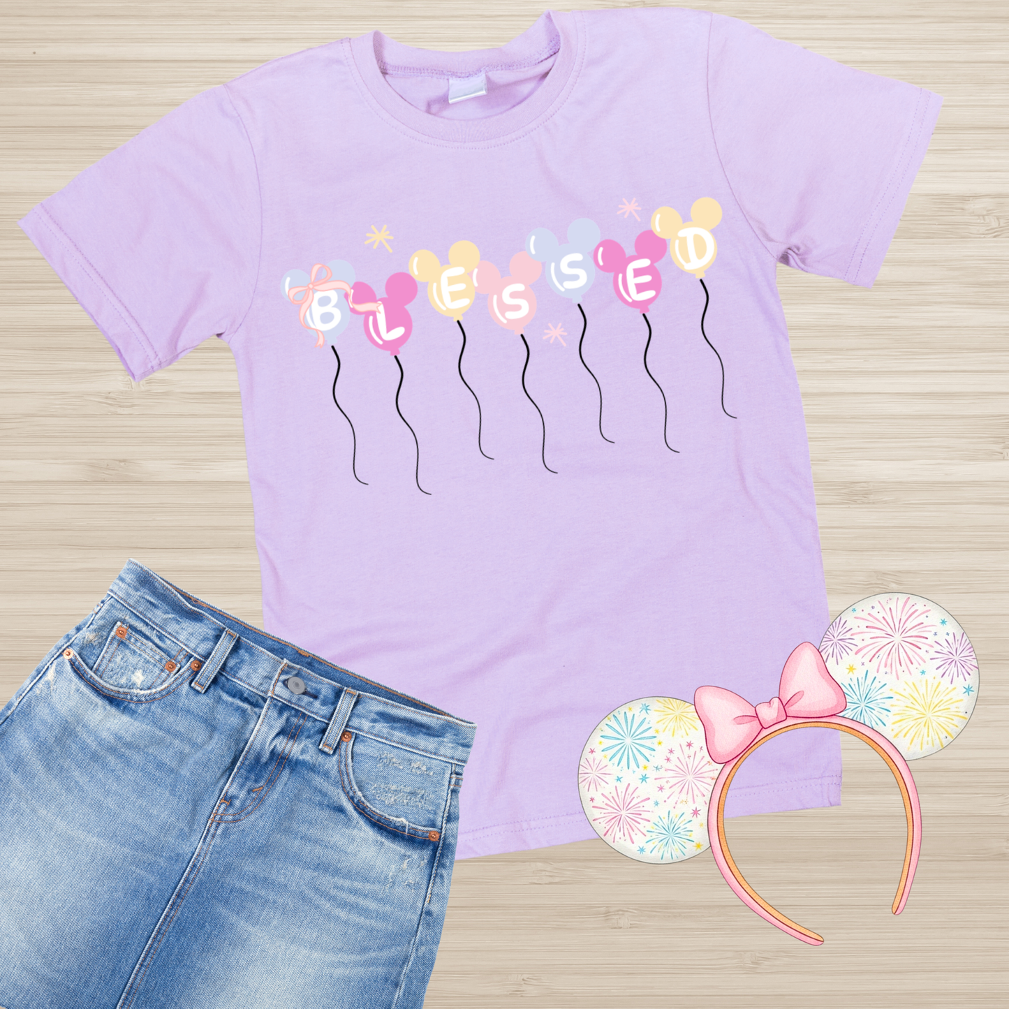Blessed Disney Balloons Comfort Color T-shirt
