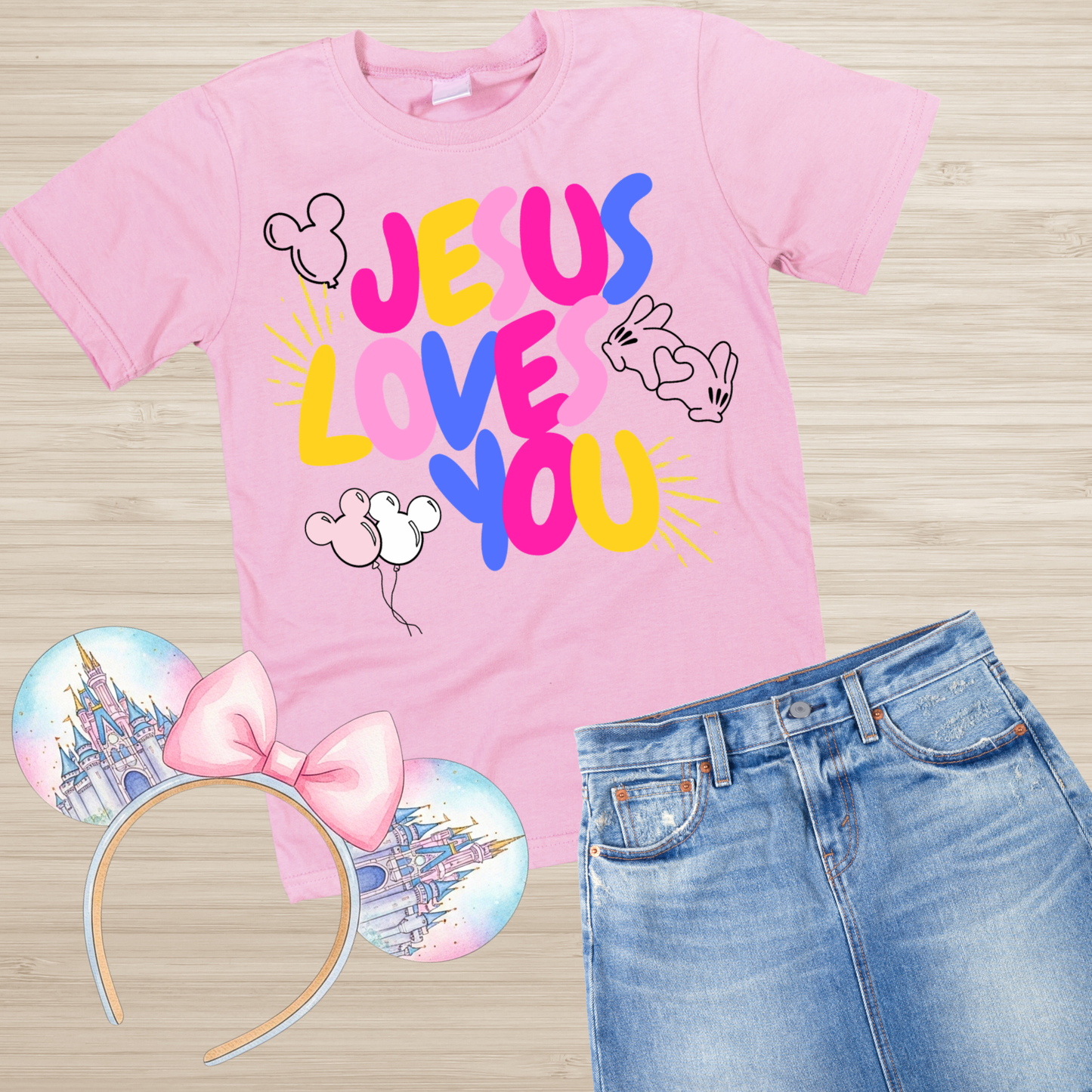 Jesus Loves You Disney Inspired Comfort Colors T-shirt
