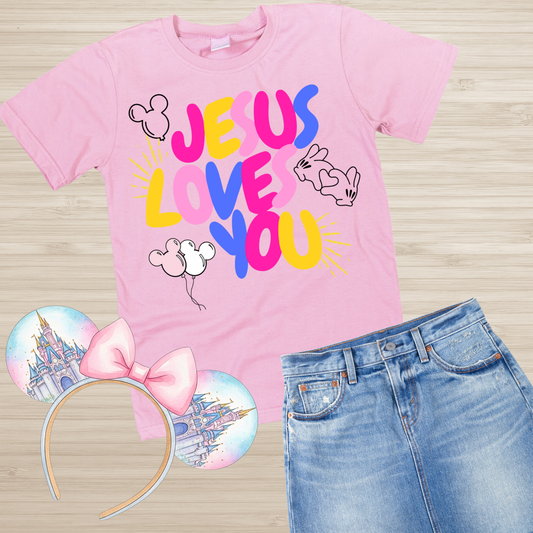 Jesus Loves You Disney Inspired Comfort Colors T-shirt